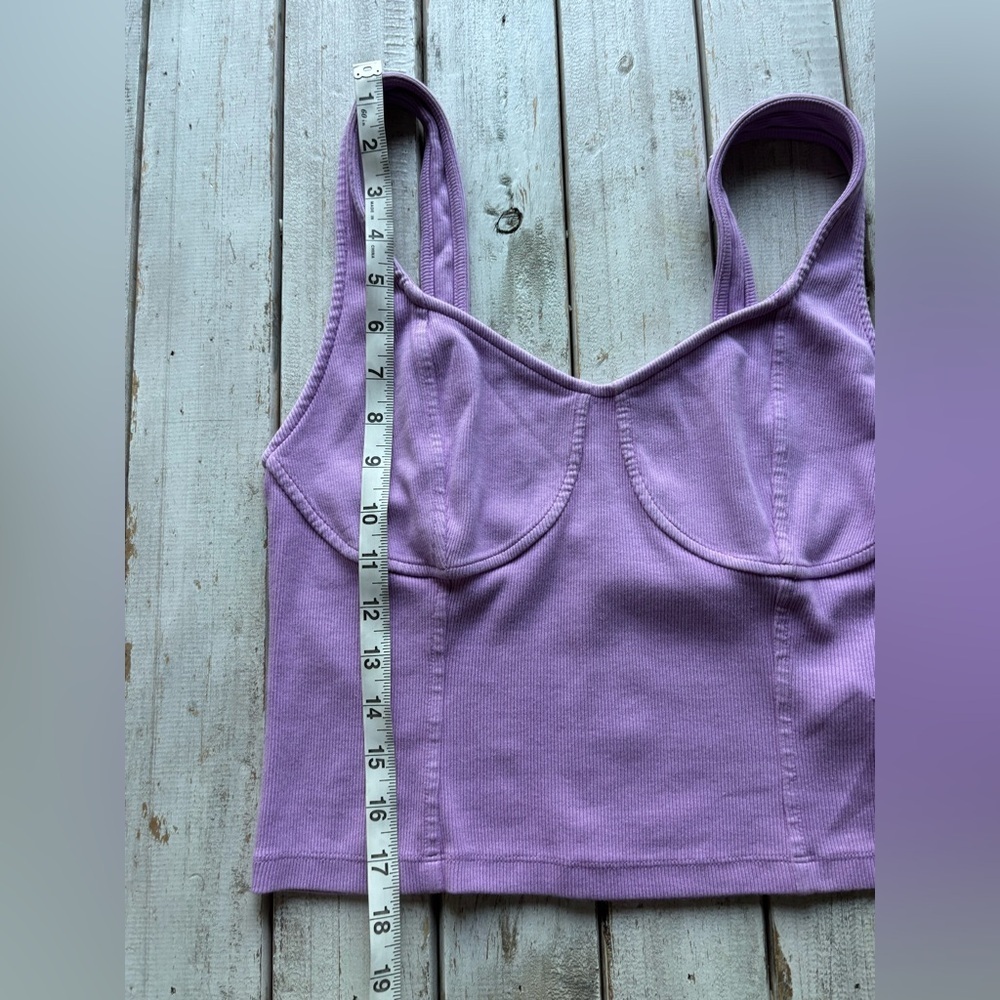 Aerie Lilac Ribbed Tank Bodice Style Top – Size L - Picture 5 of 9